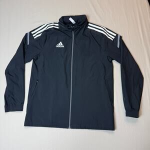 Adidas Youth L 13-14Y Full Zip Parley Ocean Plastic Jacket Black